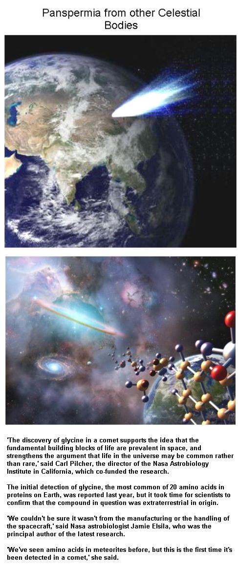 Fig 7 Panspermia from other Celestial Bodies